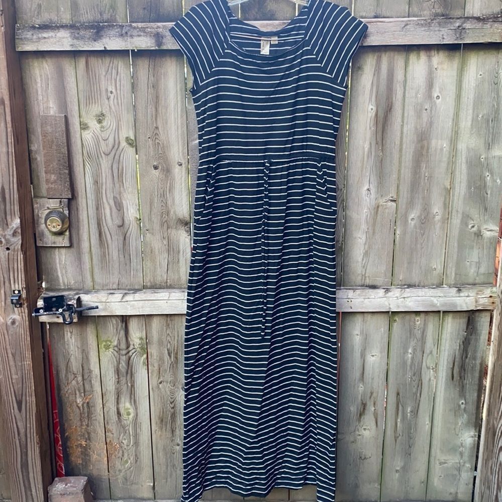 Black and white drawstring dress sz. S